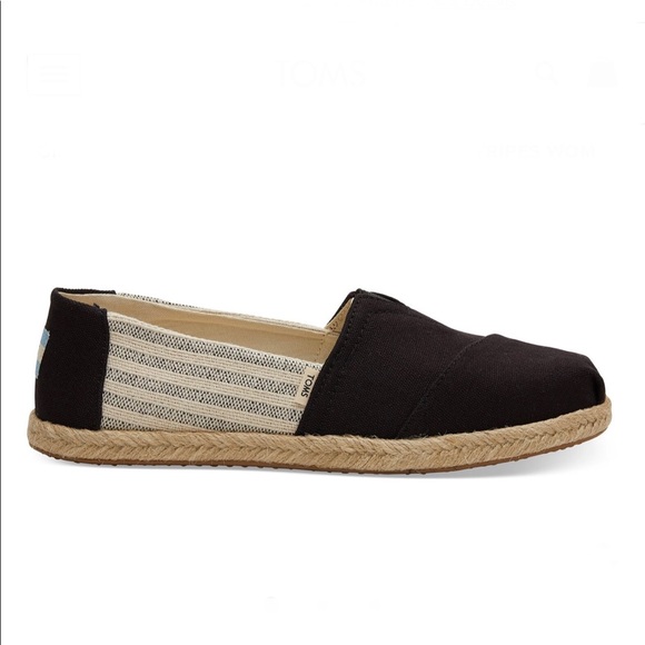 black ivy league stripes women's espadrilles